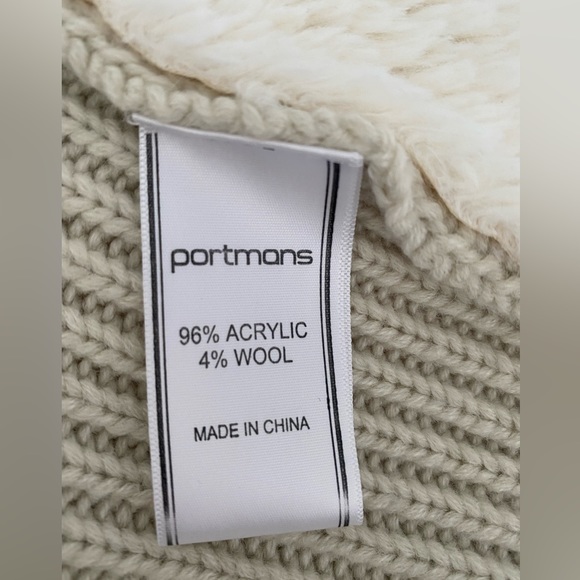 💥 SALE💥 Portmans faux suede/fur & knit open jacket - Picture 5 of 6